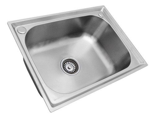 Bacha Cocina O Lavadero Sobre Mesada De 56 X 42 X 22 Profunda Mod. Esencial Acero Inox Aisi 304 100% Calidad Color Gris