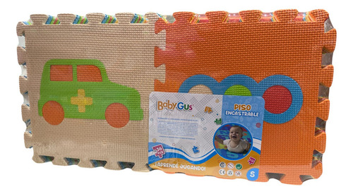 Piso Encastrable De Goma Eva 36 Piezas Vehiculos Babygus Cuadrada 30x30 Grosor 1cm Sebigus 55789