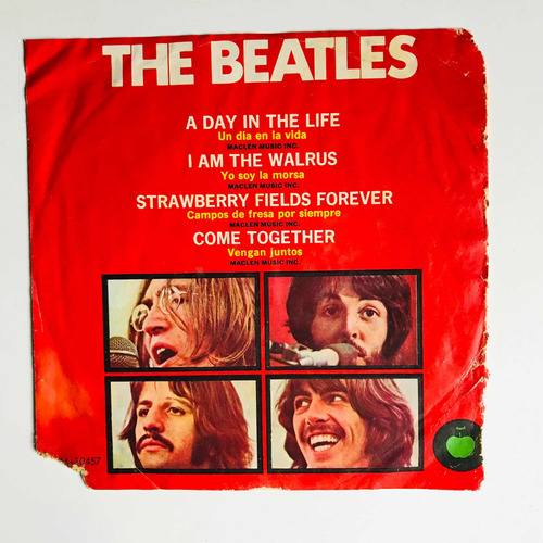 Disco Vinilo Ep De The Beatles/a Day In The Life 7 Mex 1983