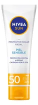 Comprar NIVEA SUN Protector Solar Facial Piel Sensible FPS 50+ 50ml, Sin Aroma de Sensación Ligera no Grasoso ni Pegajoso para Piel Sensible