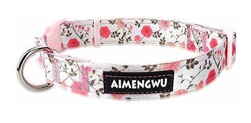 Aimengwu Collar De Perros Flor De Nylon Ajustable 8hjvt