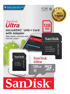 Cartão Micro Sd Sandisk Ultra 128gb Sdxc A1 Nintendo Switch