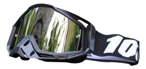 Gafas De Motocross Trail Incoloras Y Espejadas Negras