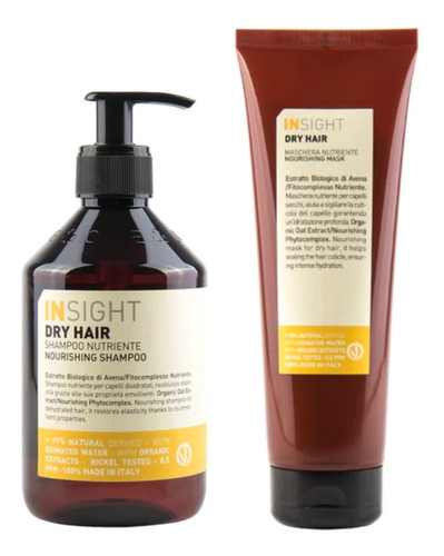 Insight Dry Hair Nourishing Shampoo 400ml & Mascarilla 250ml