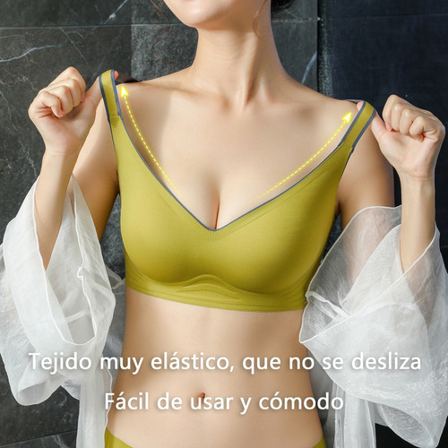 Brasier Push Up Color Moda Cómodo Sujetador Sin Varillas
