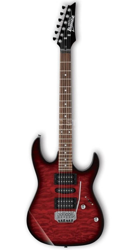 Guitarra Eléctrica Ibanez Grx70qatrb Hsh Red Burst