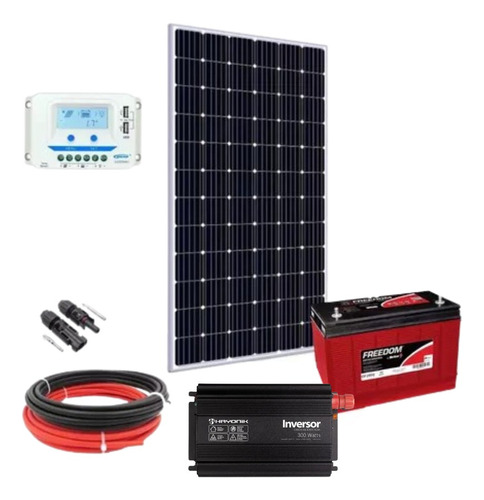 Kit Energia Solar Off Grid 280w Inversor 220v Bateria 115ah