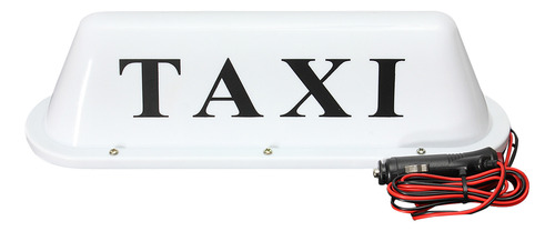 Cartel Led Blanco Impermeable Con Base Magnética Para Taxi E