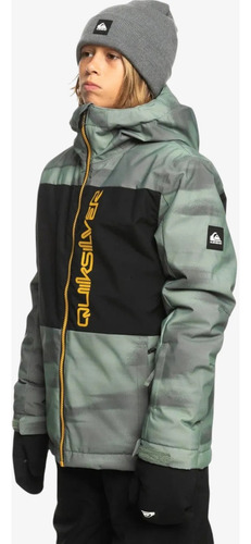 Campera Niño Snow Quiksilver Side Hit Niño Verde Amarillo 8