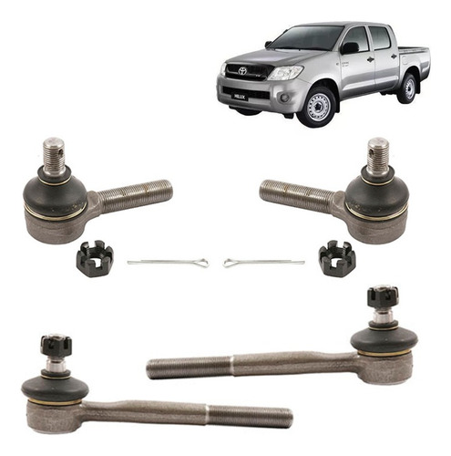 Terminal Int + Ext (par) Para Toyota Hilux 2.4 1998/2006 4x2