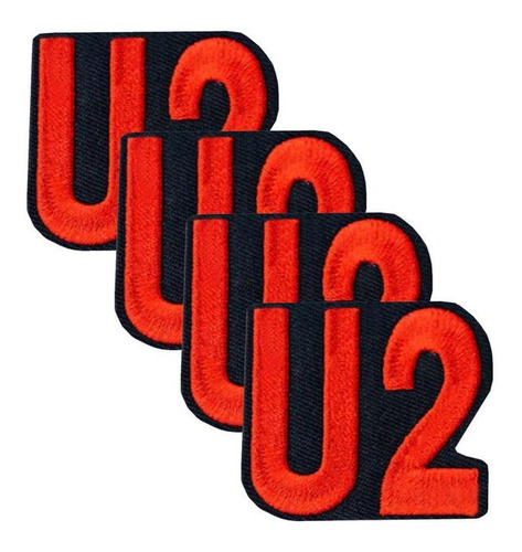 Parches Bordados De Calidad, Mxrku-004, 4 Parches, U2, 9x10c