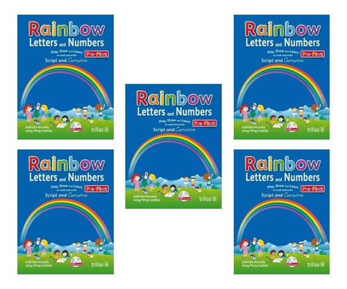 Pack Rainbow Letters And Numbers Pre - First 5 Pz Trillas