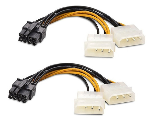 Cable De Fuente Adaptador 2 Molex A 8 Pines Pcie Mineria Rig