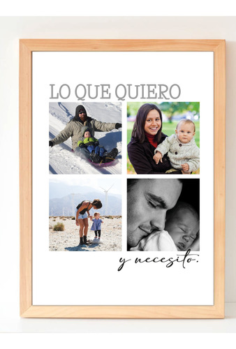 Cuadro Vidrio Personalizado Con Fotos De Madre Abuelos