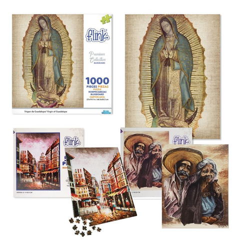 Promoción 3 Rompecabezas Virgen, Calles Y Retrato Viejitos