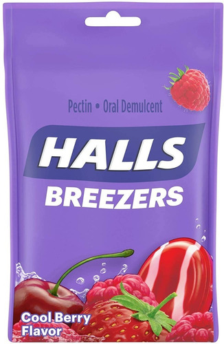 Caramelos Halls Breezers Cool Berry Alivia Garganta Irritada