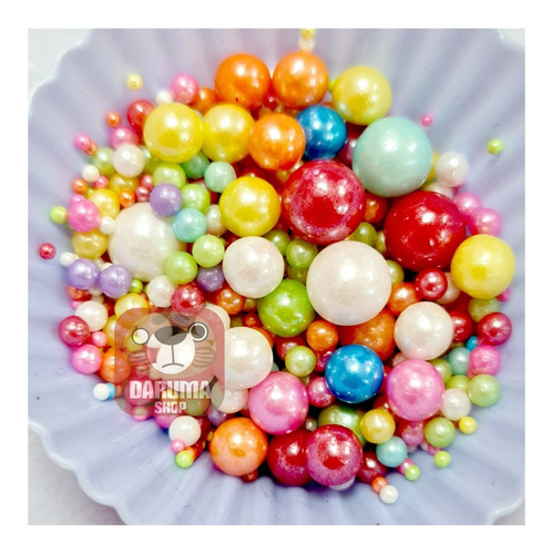 Imagen 1 de 3 de Sprinkles Mix Perlas Comestibles Colores Varios Tamaños 
