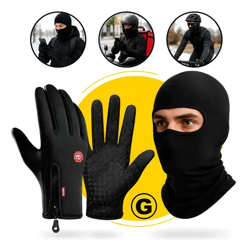 Kit Luva Frio Inverno Touch Moto Térmica Touca Balaclava — foto 1