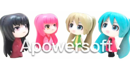 Set 4 Mini Figuras Hatsune Miku K-on Envio Gratis 