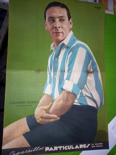 Póster Revista El Gráfico. Alejandro Scopelli De Racing