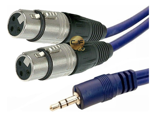 Cable Mini Plug 3.5 Stereo A 2 Xlr Canon Hembra 2 Metros Cjf