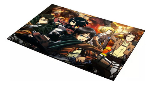 Placa Shingeki No Kyojin Asas Da Liberdade Eren Mikasa Armin Cor Marrom