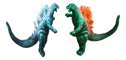Godzilla Figura  De Goma Pack 2 Unidades  28 Cm