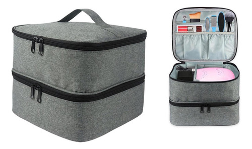 Kit De Maquillaje Bolsa De Cosmeticos Doble Capa Bolsa Mujer