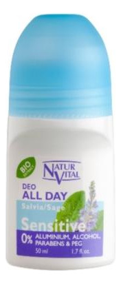 Desodorante Roll On Sensitive Salvia Natur Vital 50 Ml