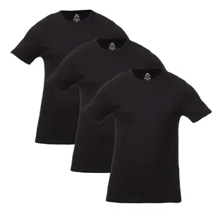 Kit com 3 Camisetas Masculinas Básicas Slim Preto Hering