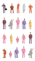 Comprar Figuras Da Estrada De Ferro Miniatura Figuras 20pcs 75º