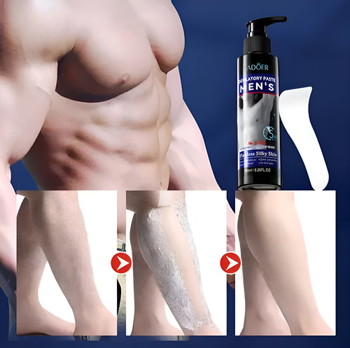 3 Cremas Depiladora Hombre Sadoer 150ml Piernas Brazos Torso