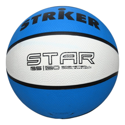 Pelota Basquet Striker Star N 5 Bicolor Profesional Color Blanco / Azul