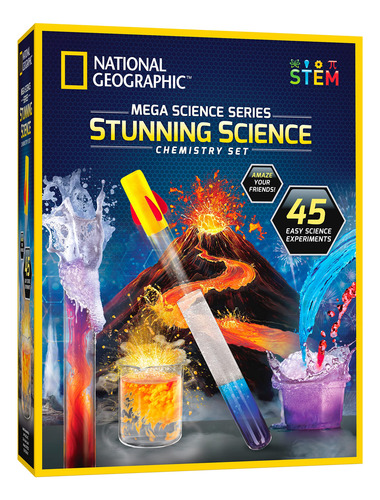 Set De Química National Geographic Mega Science Kit Para Niñ