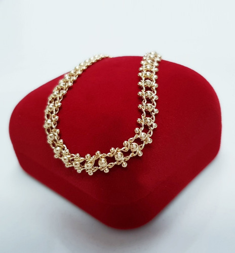 Imagem 4 de 7 de Tornozeleira Feminina Zirconia Ponto De Luz Banhada Ouro 18k