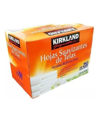 Tollas Para Secadora Suavizantes De Telas Kirkland 250 Hojas