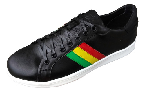 Tenis Sneakers Reggae Negro / Blanco #25 Al #29