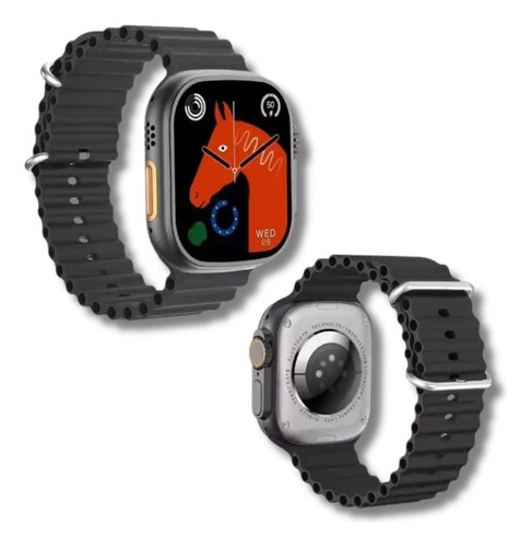 Smartwatch + Auriculares Inalambricos Big9 3+1 Negro Ocean Rojo Negro