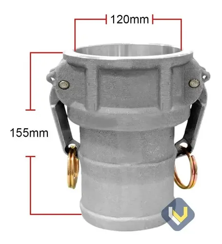 Acoplador Camlock DD Hembra A Hembra Aluminio 4 Pulgadas - Para Mangueras De Carrete - Modelo DD400AL