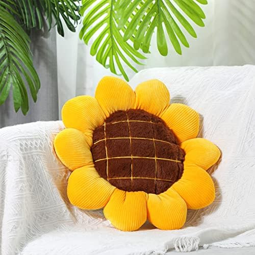 Coume 2 Piezas De Cojines De Suelo Con Forma De Girasol Amar