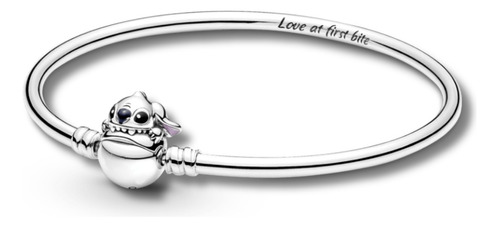 Pulsera Plata S925 Stitch Disney Para Charm Dije Pand