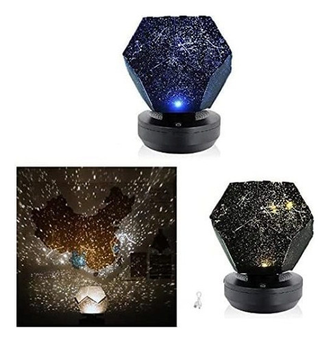 Proyector Planetario Galaxy Lámpara De Cielo Nocturno Planet Estructura Negro Pantalla Amarillo