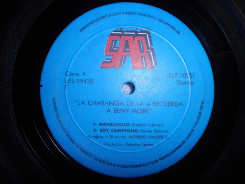 Disco Salsa La Charanga De La 4 Recuerda A Benny More (1981)