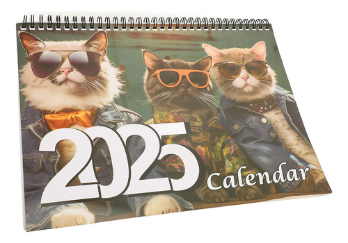 Calendario Con Diseño De Gato, Planificador Mensual De Sobre
