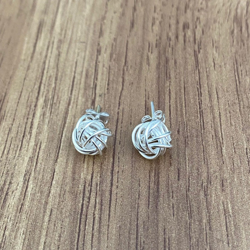 Imagen 5 de 10 de Broquel De Plata .925 Nudo Abierto Mujer Agálea Joyería