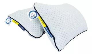 Almohada DRJOOHN Memory Foam Nube estándar 66 cm x 43 cm blanca por 2 unidades