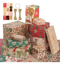 Comprar Papel De Regalo De Navidad Papel De Regalo 6 Hojas Papel De