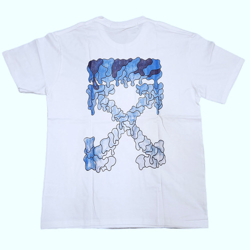 Playera Off White Blue Marker