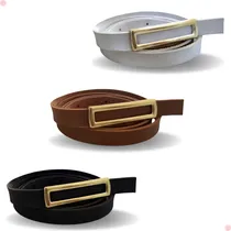 Comprar Cinto Fino Fivela Alongada Feminino Tendência Kit 3 Cintos U