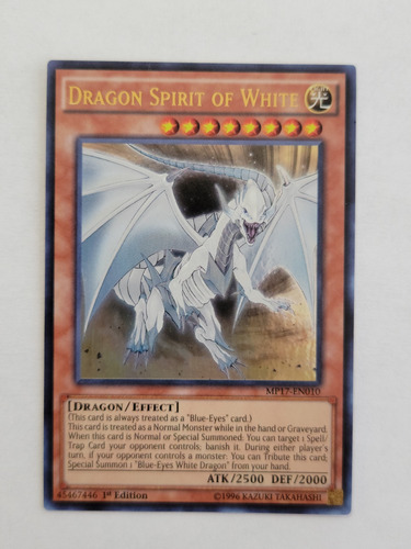 Yu-gi-oh! Dragon Spirit Of White - Mp17-en010 - Ultra Rare